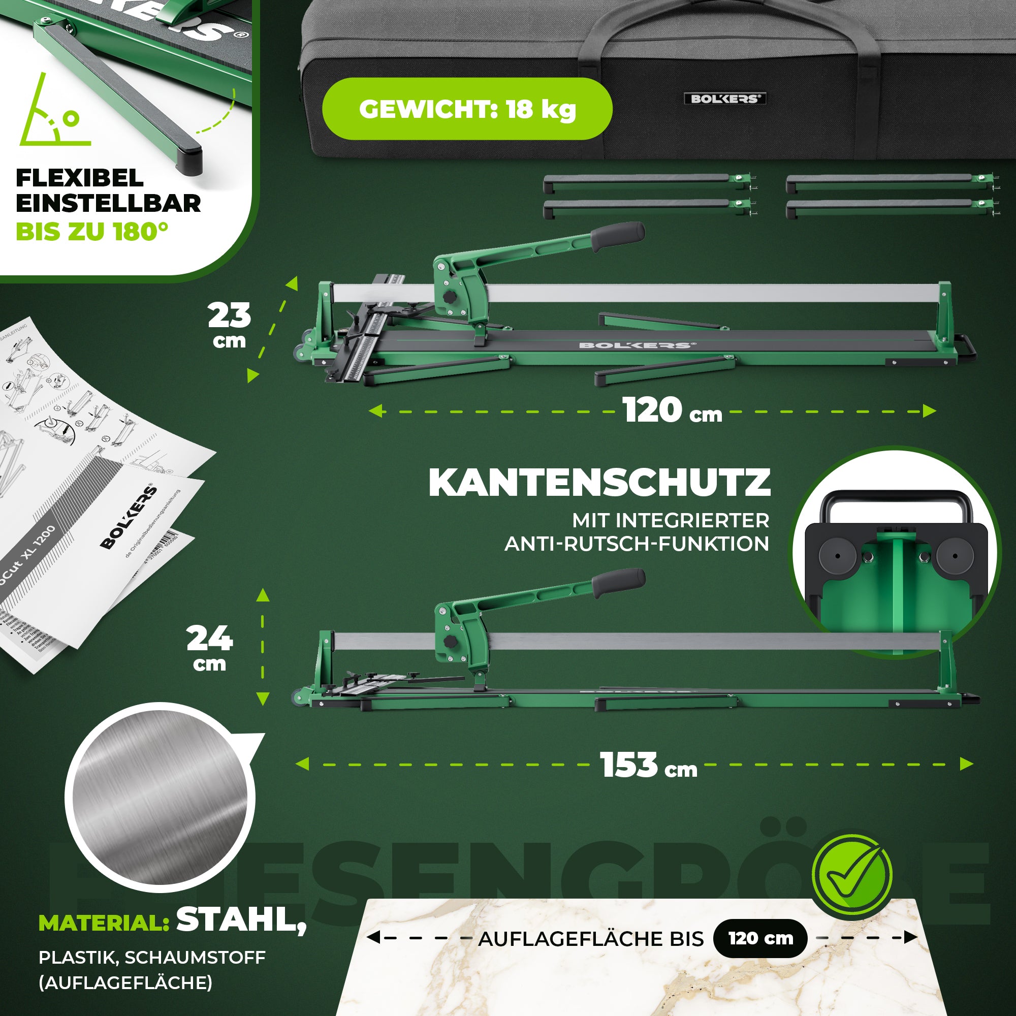 BOLKERS® ProCut XL 1200 Fliesenschneider